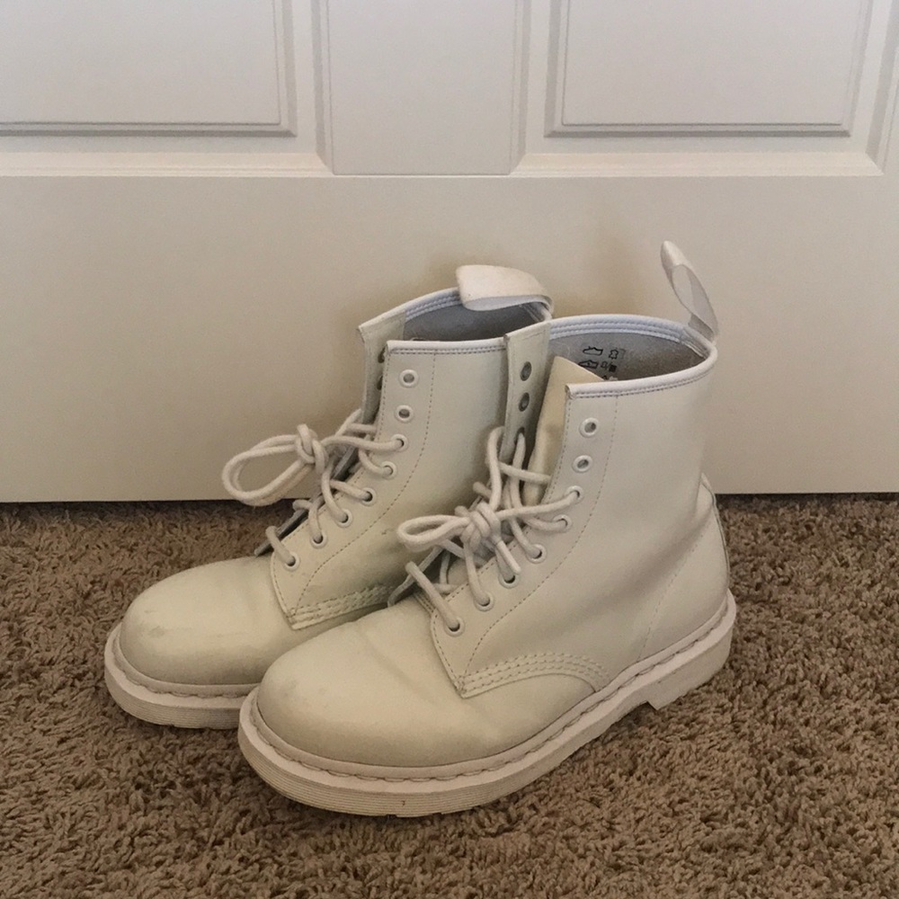 All White 1460 Doc Martens